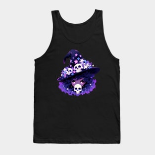 Glowing evil red eyes vampire girl Tank Top